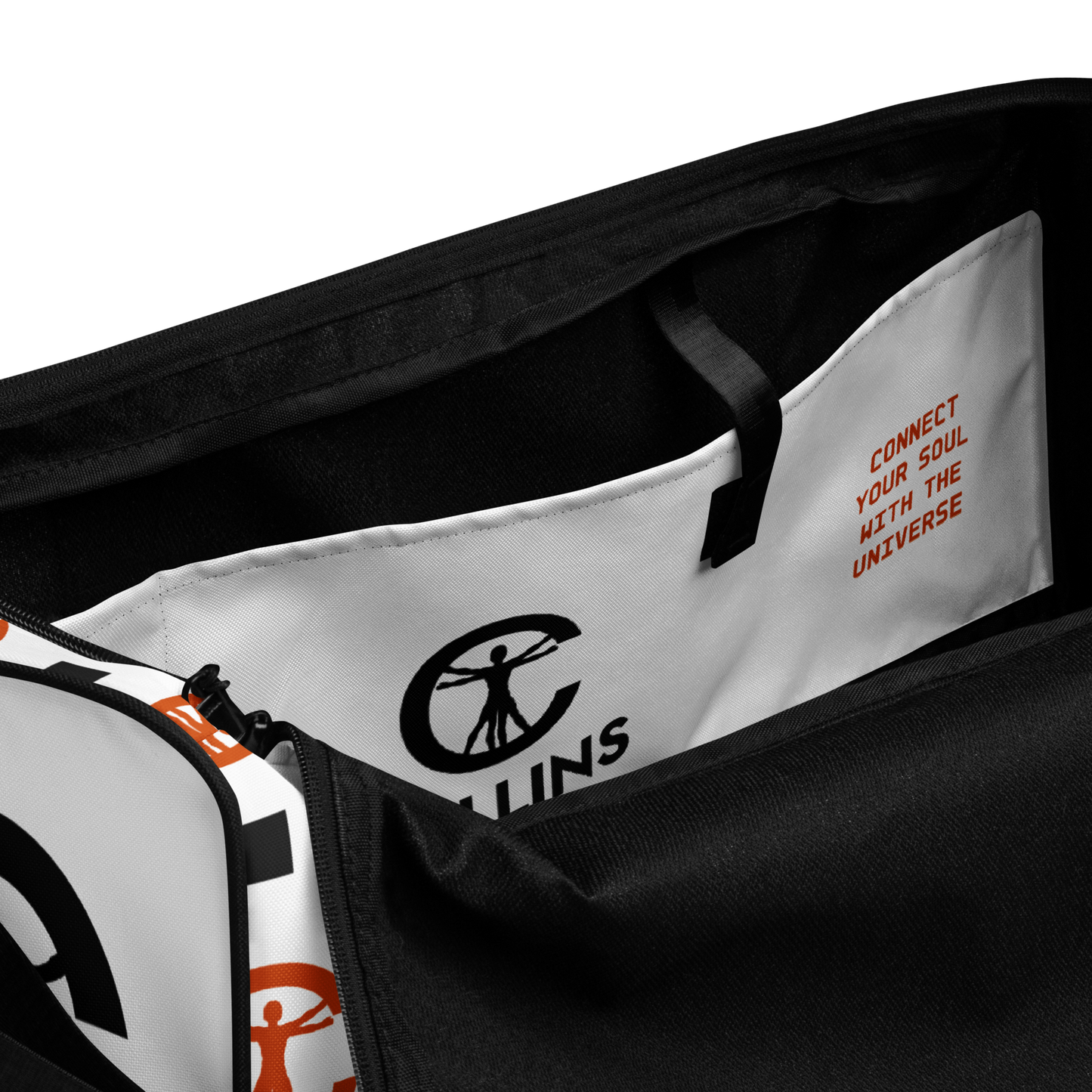 DUFFLE BAG - PATTERN WHITE/ORANGE