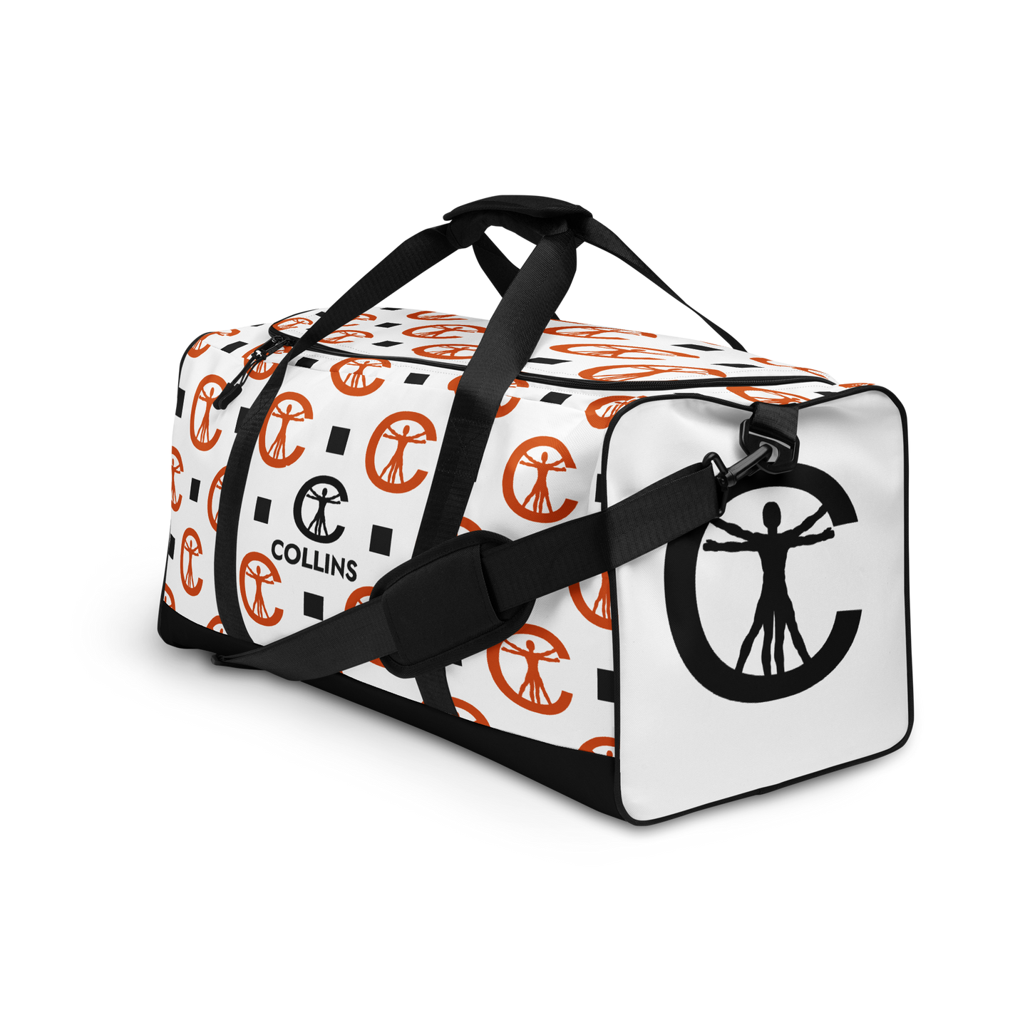 DUFFLE BAG - PATTERN WHITE/ORANGE