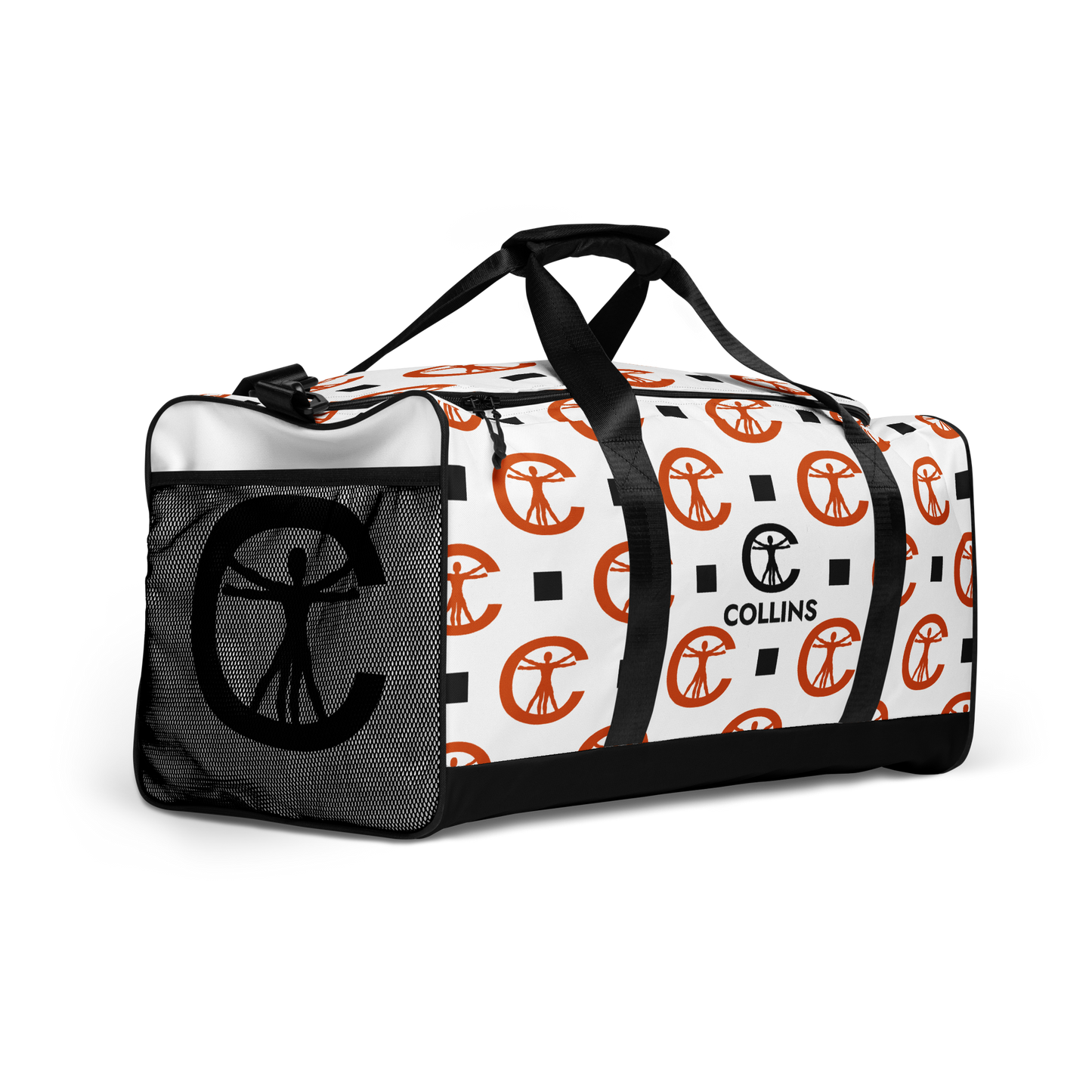 DUFFLE BAG - PATTERN WHITE/ORANGE