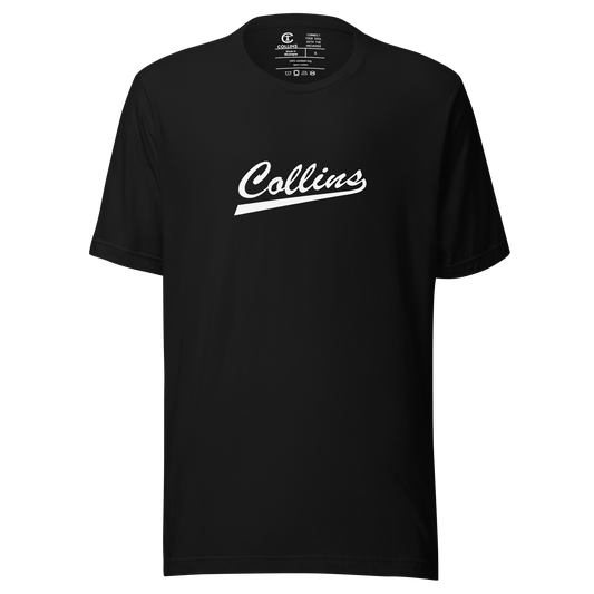 TSHIRT COLLINS TEXT - BLACK/WHITE