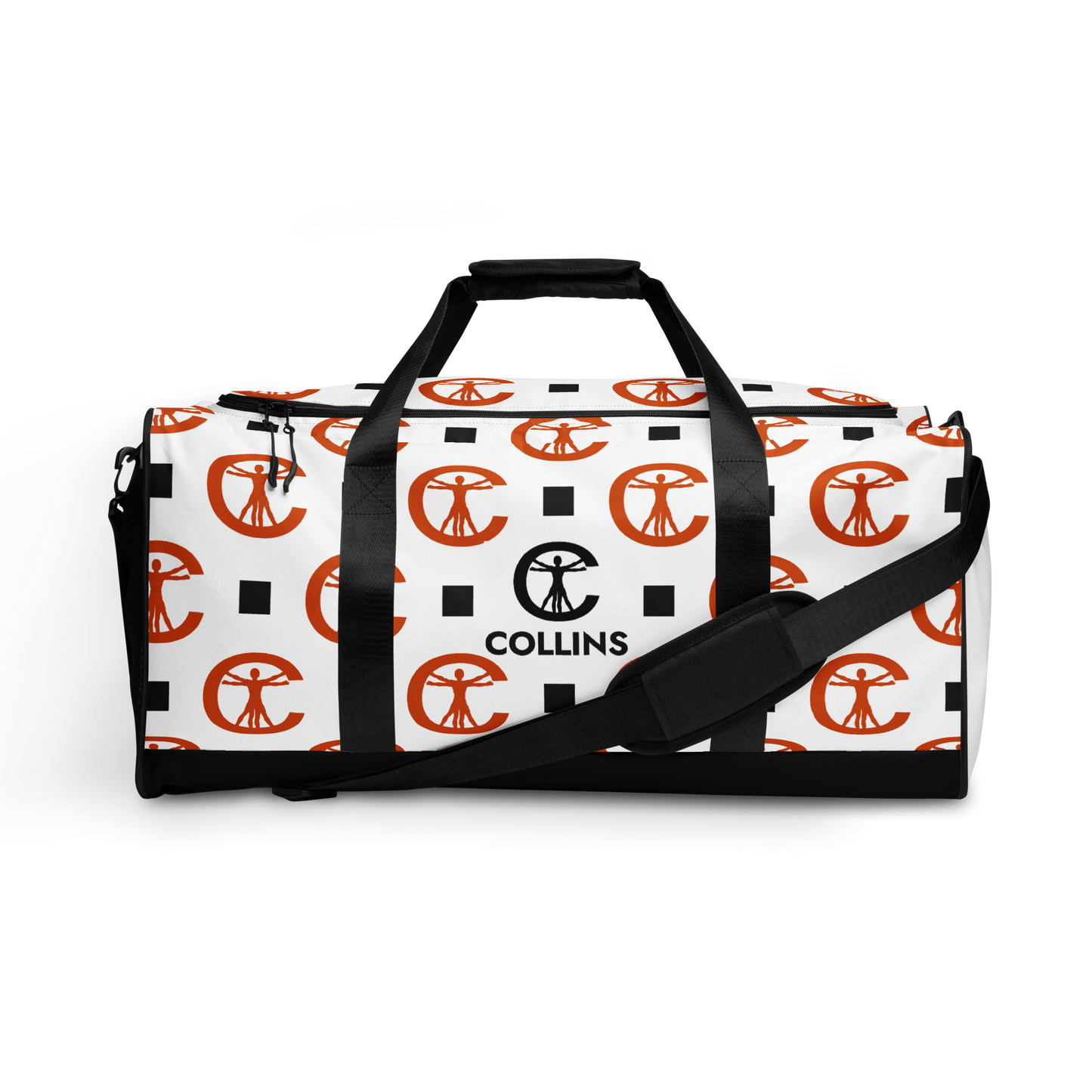 DUFFLE BAG - PATTERN WHITE/ORANGE