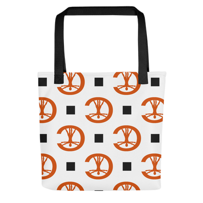 TOTE BAG - PATTERN ORANGE/WHITE