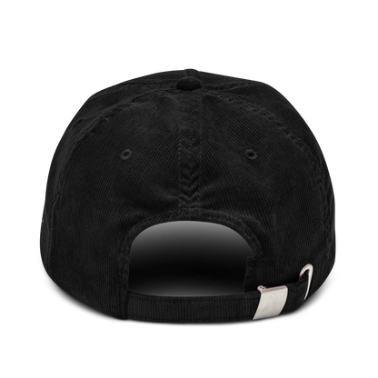 CORDUROY HAT TEXT - BLACK