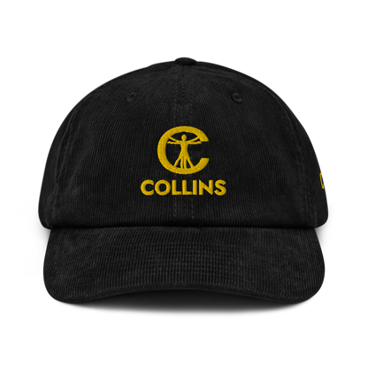 CORDUROY HAT LOGO - BLACK/YELLOW