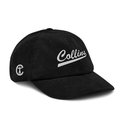 CORDUROY HAT TEXT - BLACK