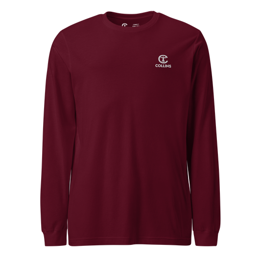 LONG SLEEVES EMBROIDERED LOGO - WINE