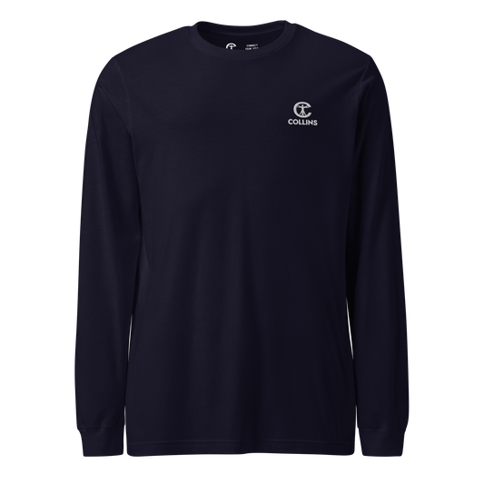 LONG SLEEVES EMBROIDERED LOGO - NAVY