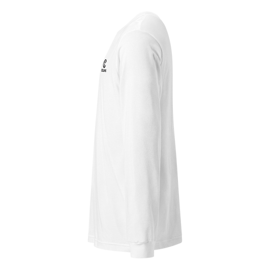 LONG SLEEVES EMBROIDERED LOGO - WHITE