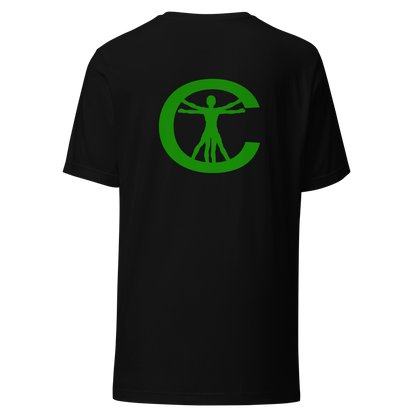 T-SHIRT TEXTE COLLINS - NOIR/VERT