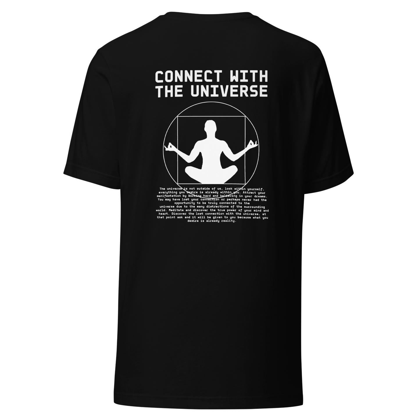 TSHIRT CONNECT WITH THE UNIVERSE - BLACK