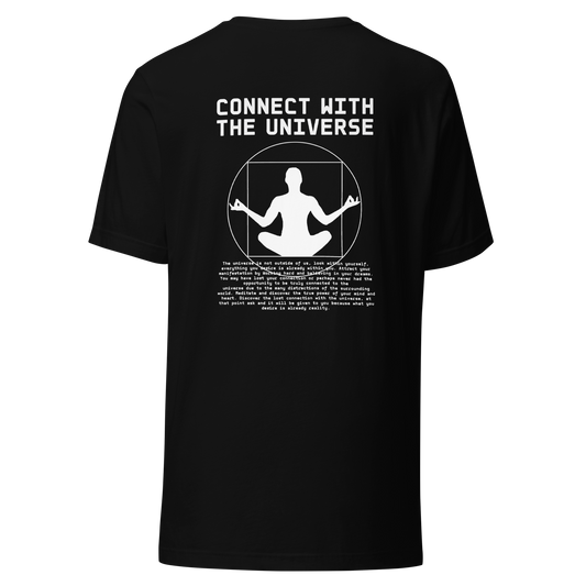 TSHIRT CONNECT WITH THE UNIVERSE - BLACK