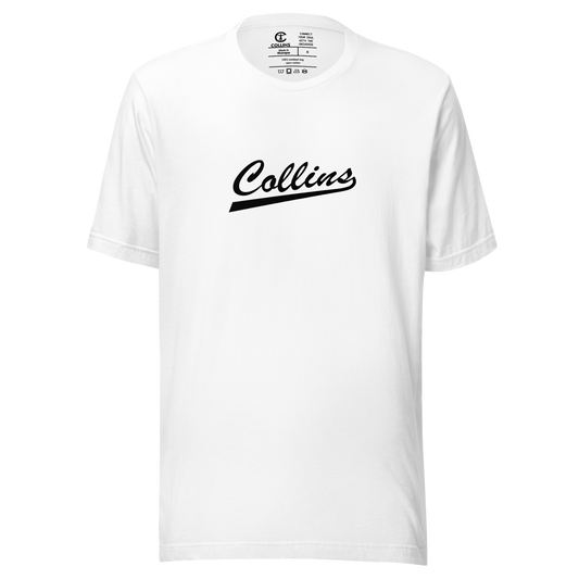 T-SHIRT TEXTE COLLINS - AVEC/NOIR